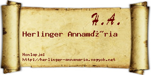 Herlinger Annamária névjegykártya